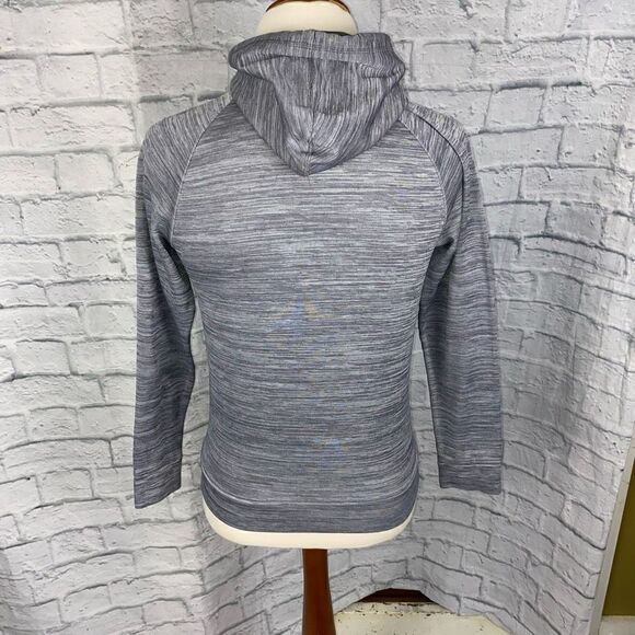 Tek gear pullover Longsleeve hoodie w/front pocket grey/white men sz S - Picture 10 of 10